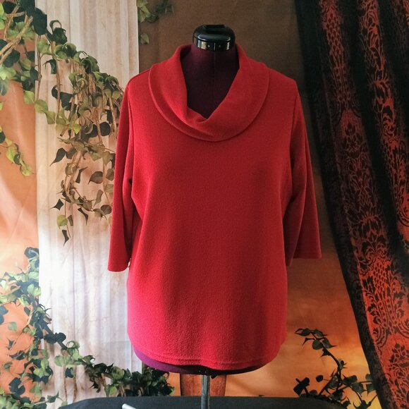 Notations Tops - Notations XL R Top Cowl Neck, 3/4 Sleeves